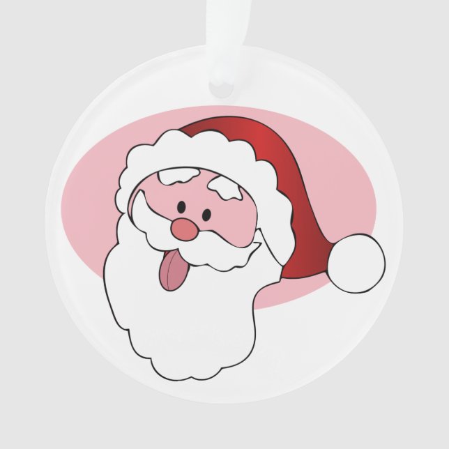 Enfeite personalizado de Papais noeis engraçados (Frente)