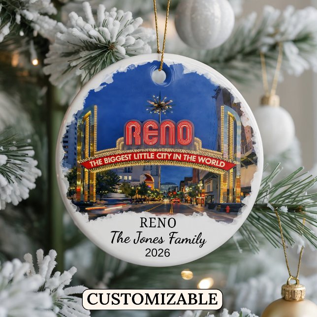 Enfeite Personalizado de Reno, Estado de Nevada Pe (Criador carregado)