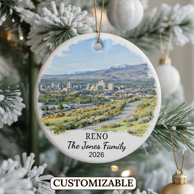 Enfeite Personalizado de Reno, Estado de Nevada Pe (Criador carregado)
