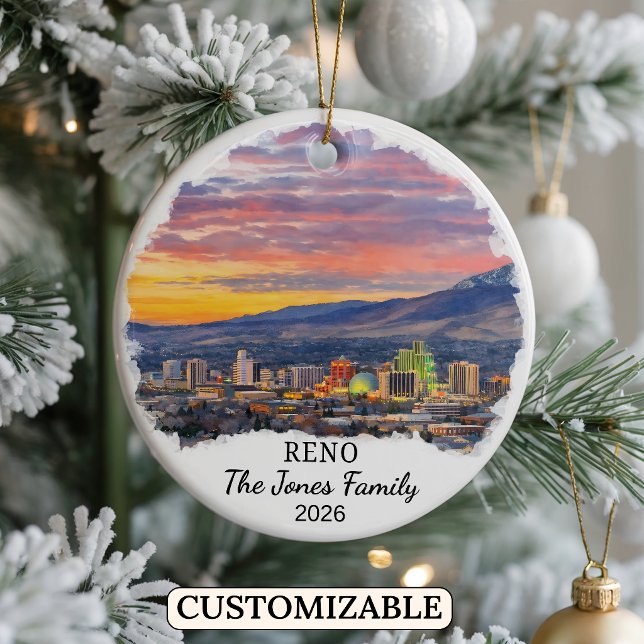Enfeite Personalizado de Reno, Estado de Nevada Pe (Criador carregado)