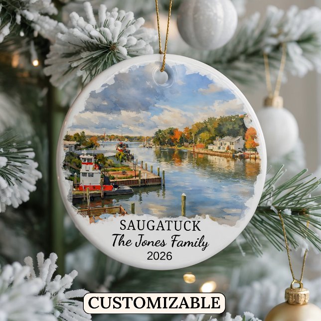Enfeite Personalizado de Saugatuck, Michigan Perso (Criador carregado)