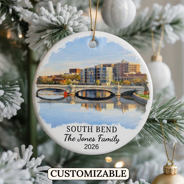 Enfeite Personalizado de South Bend, Indiana Perso (Criador carregado)