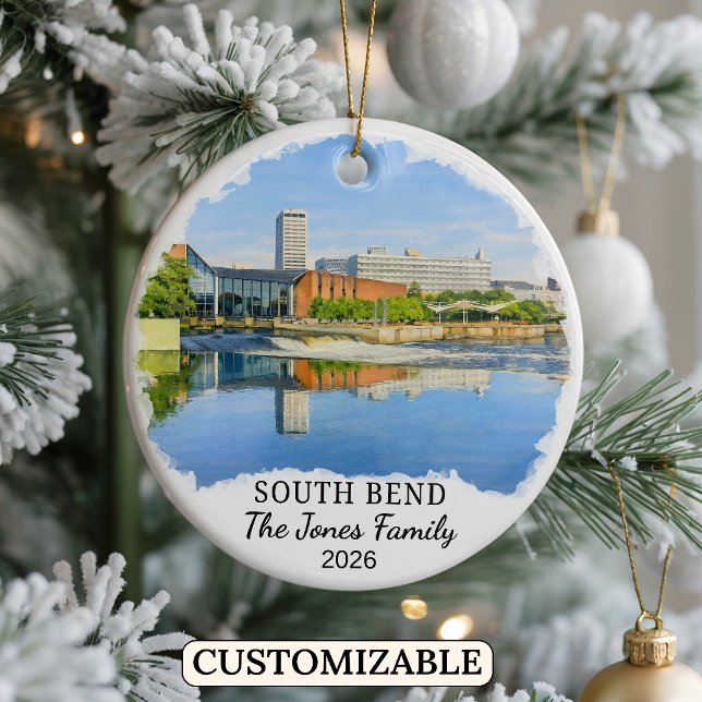 Enfeite Personalizado de South Bend, Indiana Perso (Criador carregado)