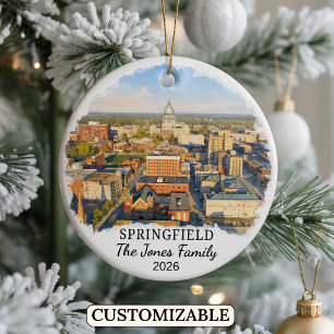 Enfeite Personalizado de Springfield, Illinois Cus