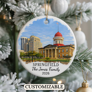 Enfeite Personalizado de Springfield, Illinois Cus