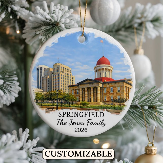 Enfeite Personalizado de Springfield, Illinois Cus (Criador carregado)