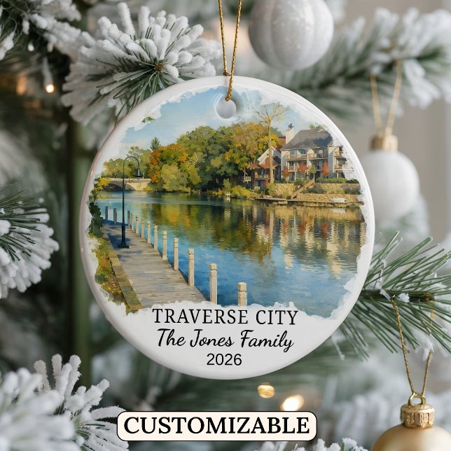 Enfeite Personalizado de Traverse City, Michigan (Criador carregado)