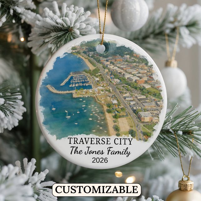 Enfeite Personalizado de Traverse City, Michigan (Criador carregado)