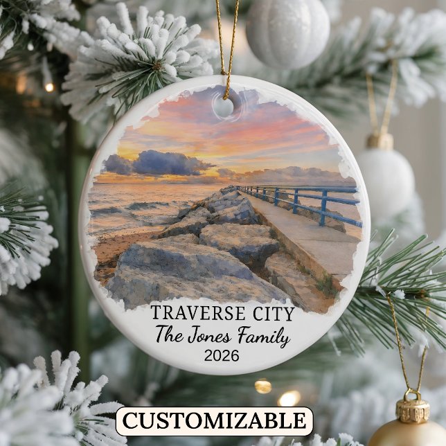 Enfeite Personalizado de Traverse City, Michigan (Criador carregado)