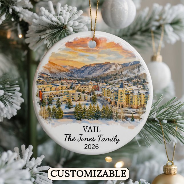 Enfeite Personalizado de Vail, Estado do Colorado  (Criador carregado)