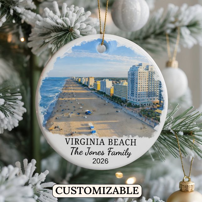 Enfeite Personalizado de Virginia Beach, Virgínia (Criador carregado)