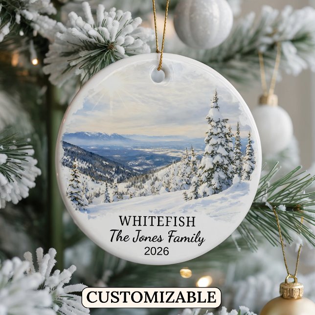 Enfeite Personalizado de Whitefish, Montana Person (Criador carregado)