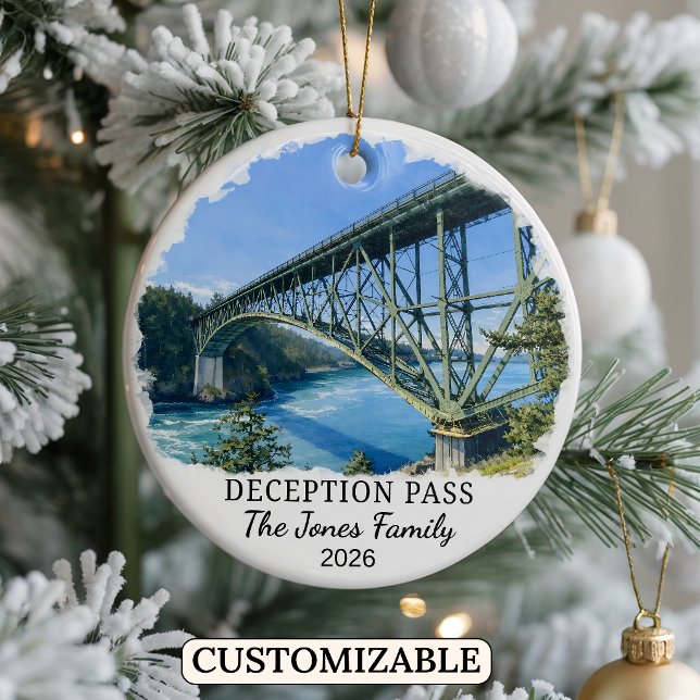 Enfeite Personalizado Deception Pass, Washington (Criador carregado)