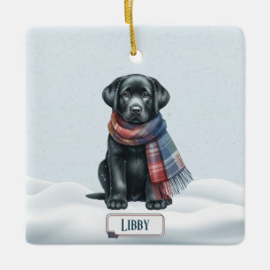 Enfeite Personalizado do Labrador Retriever Preto