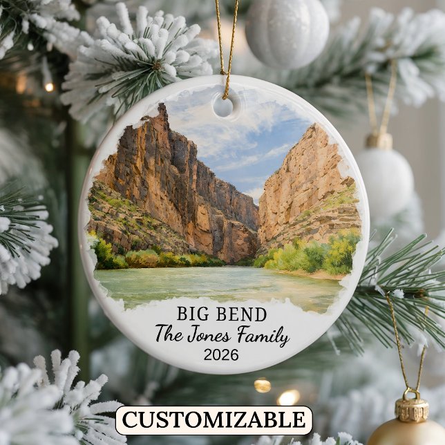 Enfeite Personalizado do Parque Nacional Big Bend  (Criador carregado)