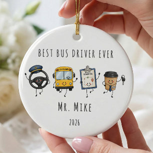 Enfeite Personalizado Melhor Motorista de Ônibus d
