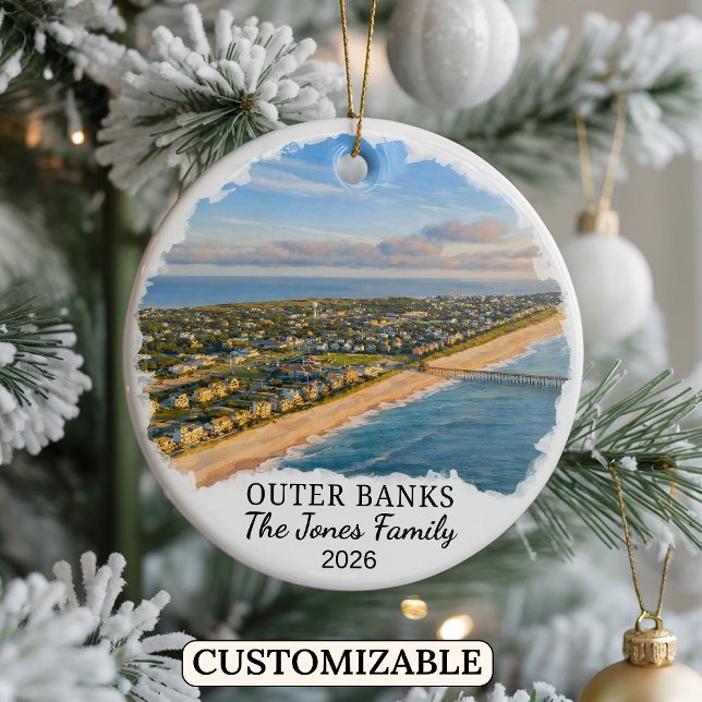 Enfeite Personalizado Outer Banks, Carolina do Nor (Criador carregado)