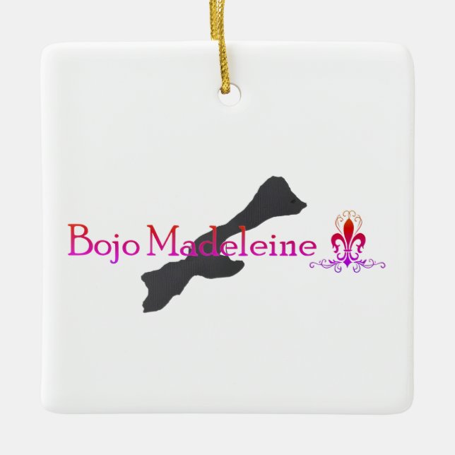 Enfeite Quadrado Brilhante Bojo (Frente)
