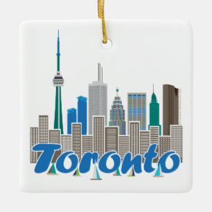 Enfeite Quadrado da Silhueta de Toronto