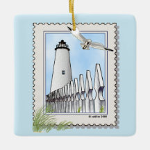Enfeite quadrado do farol de Ocracoke