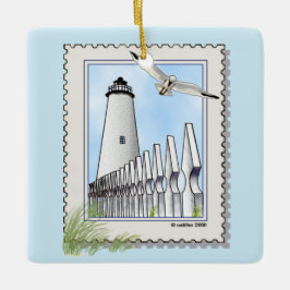 Enfeite quadrado do farol de Ocracoke