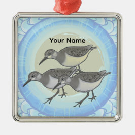 Enfeite Quadrado Premium Sandpipers