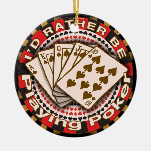 Enfeite Rather Play Poker (Frente)