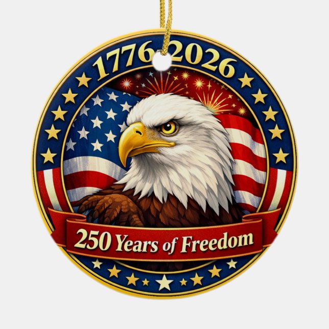 Enfeite Redondo 250 Anos de Liberdade (Frente)