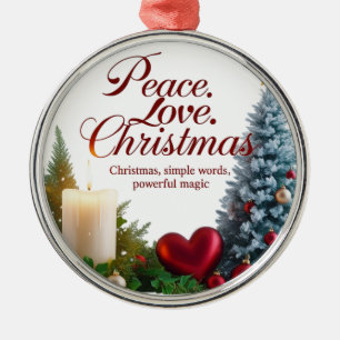 Enfeite Redondo Premium Paz Amor Natal