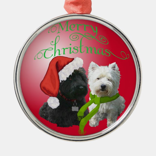 Enfeite Scottie e Westie (Frente)