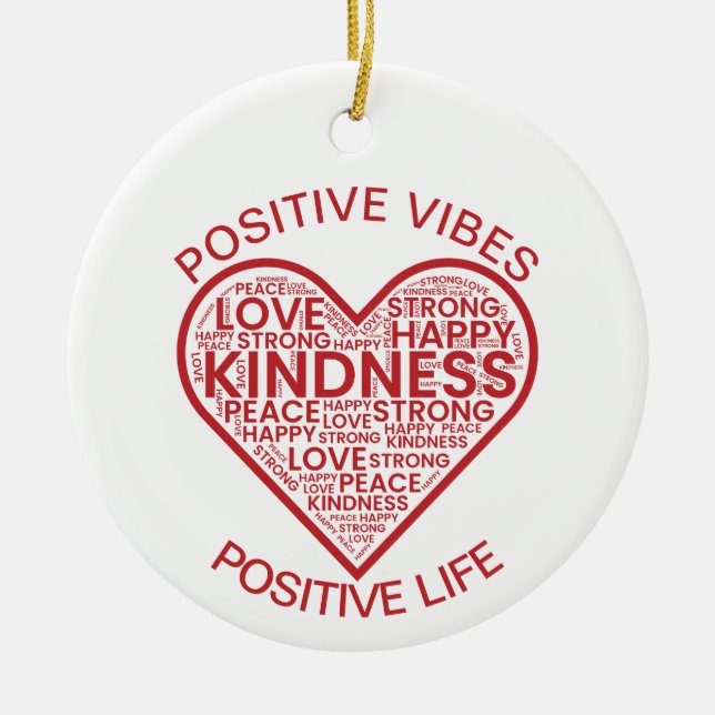 Enfeite Vibrações Positivas Vida Positiva (Frente)