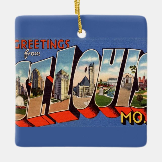 Enfeite Vintage St Louis Missouri (Frente)