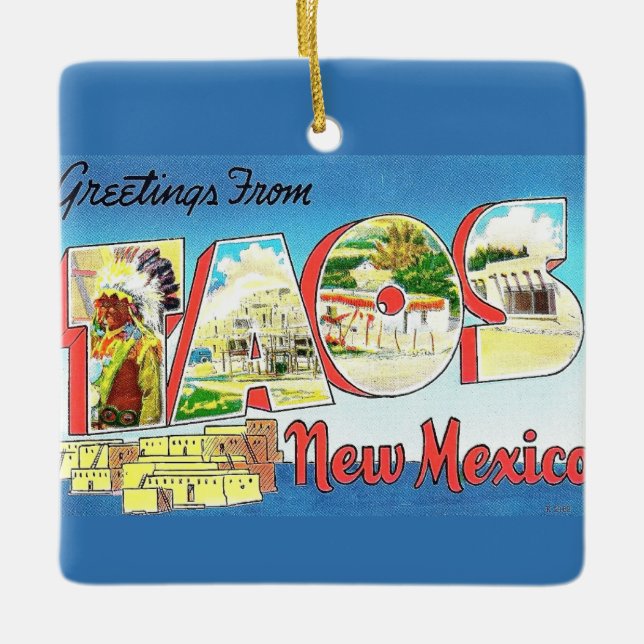Enfeite Vintage Taos Novo México (Frente)