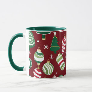 enfeites de doces de árvore de natal caneca de caf
