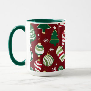 enfeites de doces de árvore de natal caneca de caf