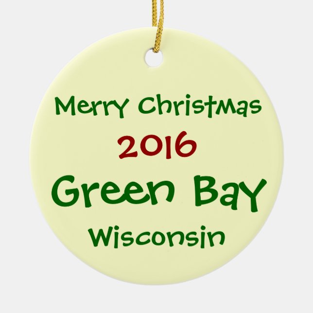 ENFEITES DE NATAL 2016 NOVOS DE WISCONSIN DO GREEN (Frente)