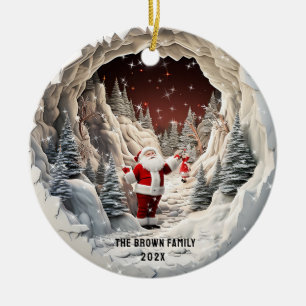 Enfeites de natal 3D Santa Claus