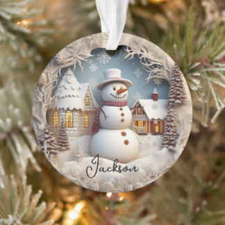 enfeites de natal 3D Snowman