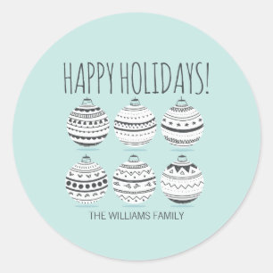 Enfeites de natal adesivos de férias