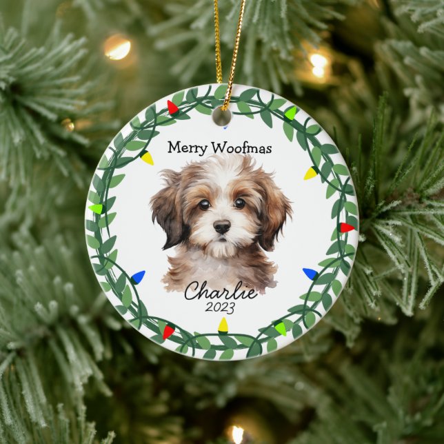 Enfeites de natal Adorável Cachorro/Puppy Havanese (Árvore)