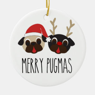 Enfeites de natal alegres de Pugmas