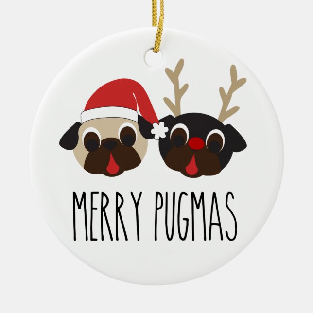 Enfeites de natal alegres de Pugmas (Frente)