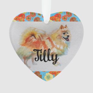 Enfeites de natal alemão Spitz Pomeraniano