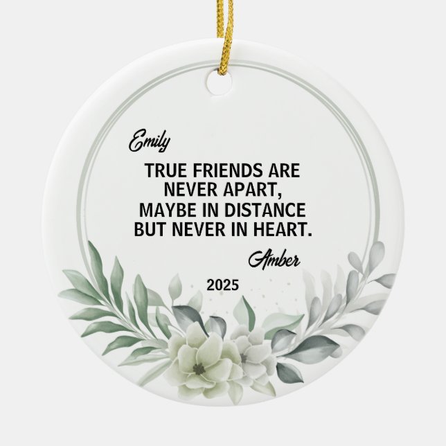 Enfeites de natal Amigo de Longa Distância, Amigo (Frente)