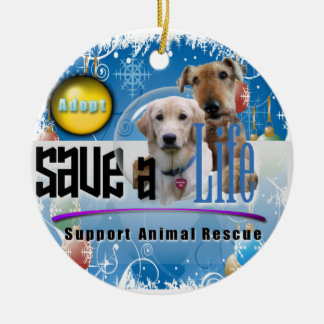 ENFEITES DE NATAL ANIMAIS DO SALVAMENTO DO APOIO