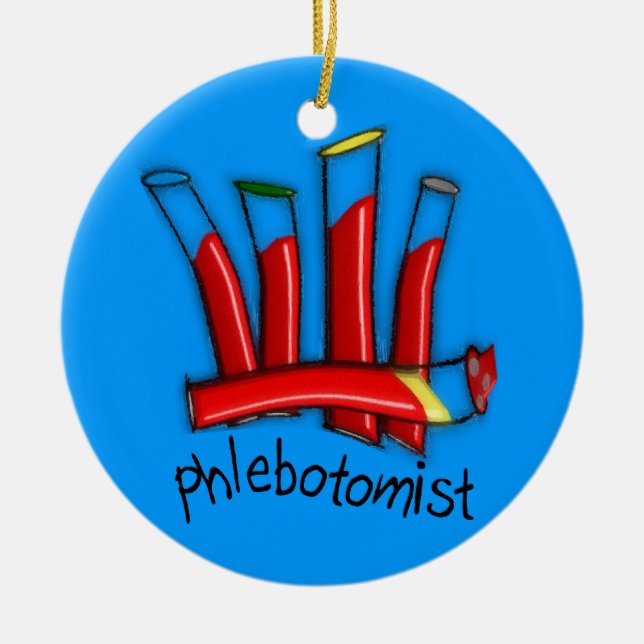 Enfeites de natal artísticas de Phlebotomist (Frente)