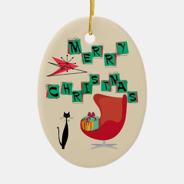 Enfeites de natal atômicos da era do MCM (Frente)