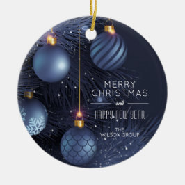 Enfeites de Natal Azul Árvore Chic