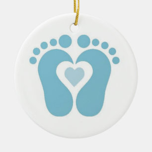 ENFEITES DE NATAL BABY BOY FOOTPRINTS
