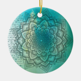 Enfeites de natal bonitos da mandala do azul e da